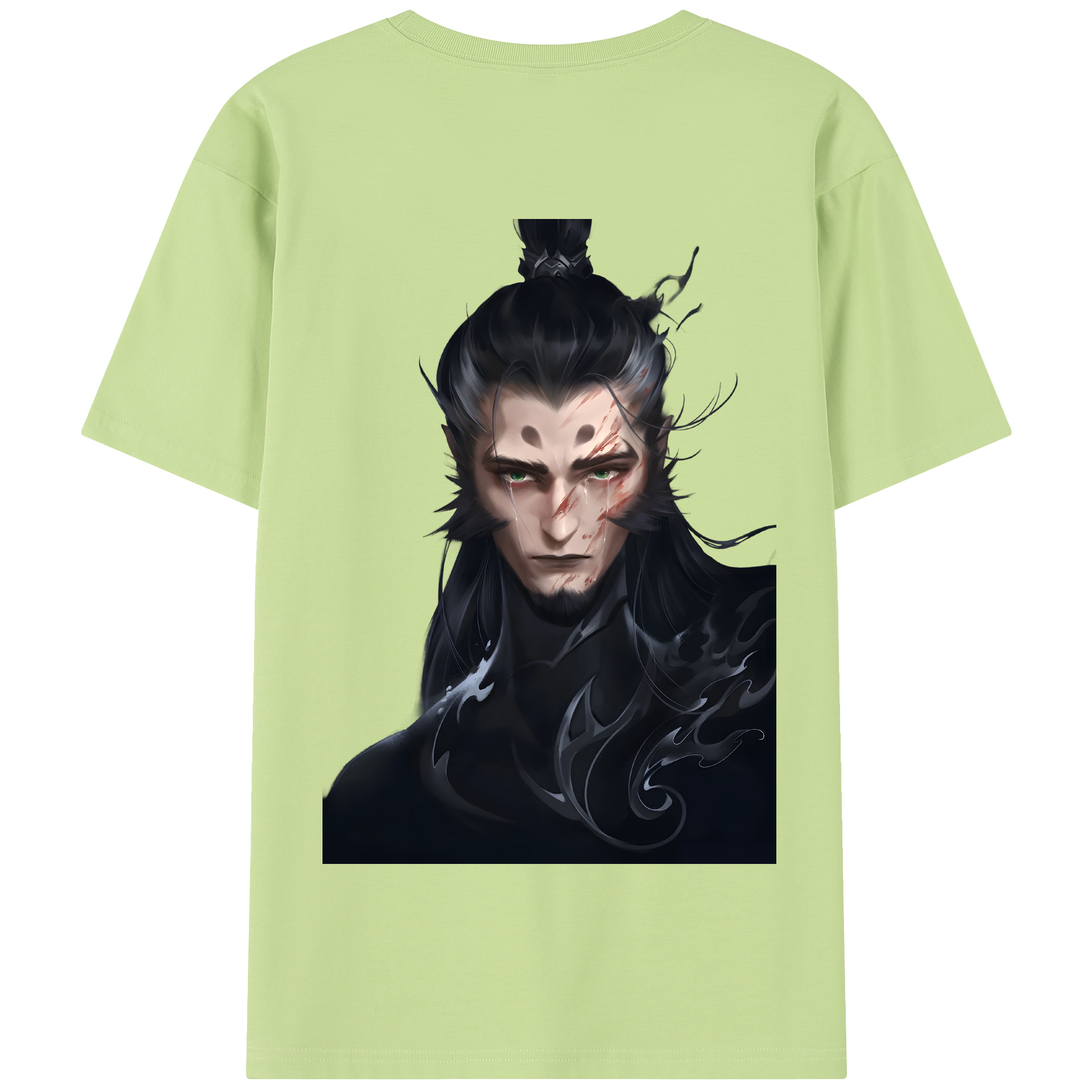 （画像用） Ne Zha 2 ナタ 魔童の大暴れ 綿100％半袖Tシャツ（背面プリント）